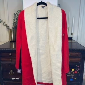 Small Eddie Bauer cardigan. Knee-length with pockets! Super warm and cozy!